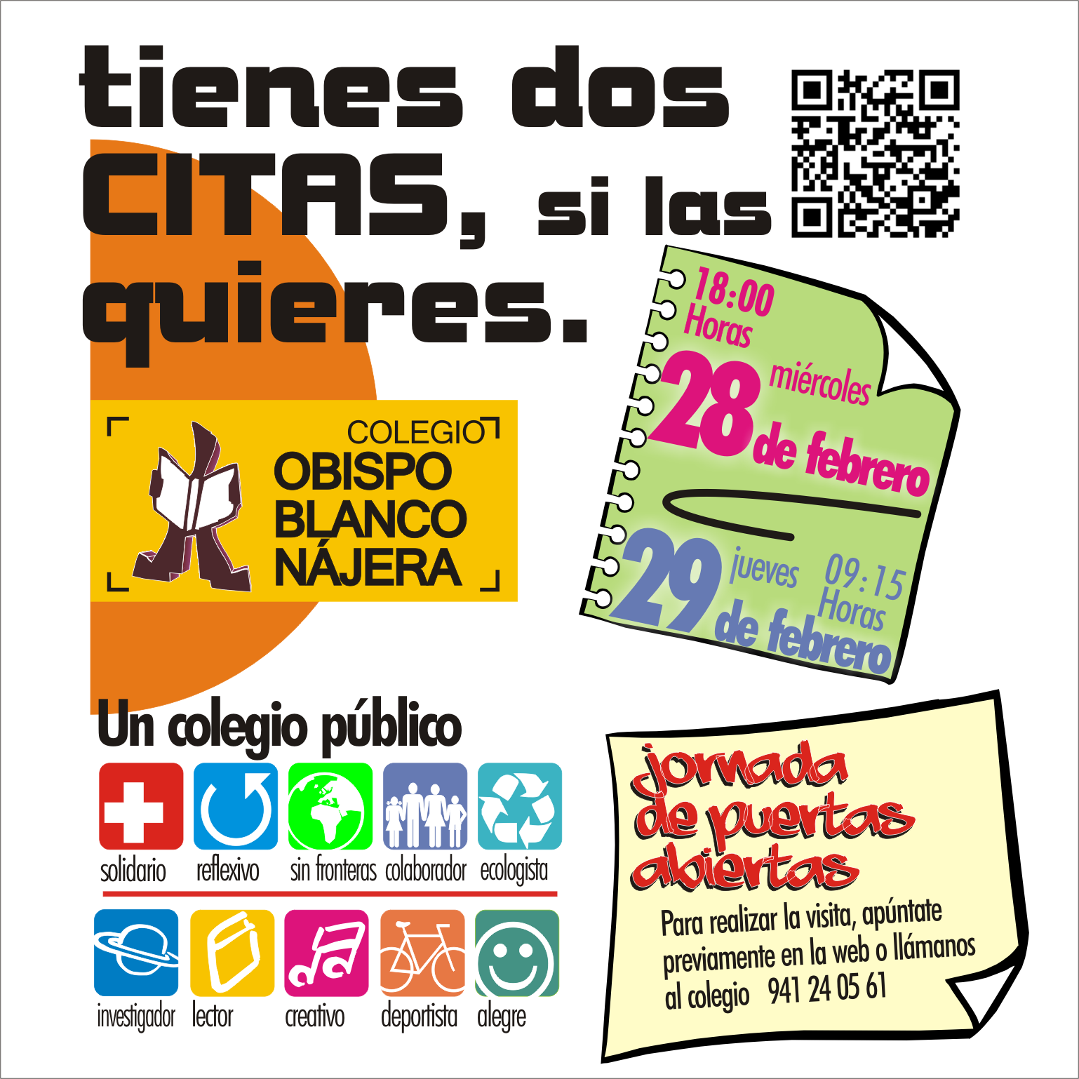 Tienes una cita con nosotros. Puertas abiertas febrero 2024