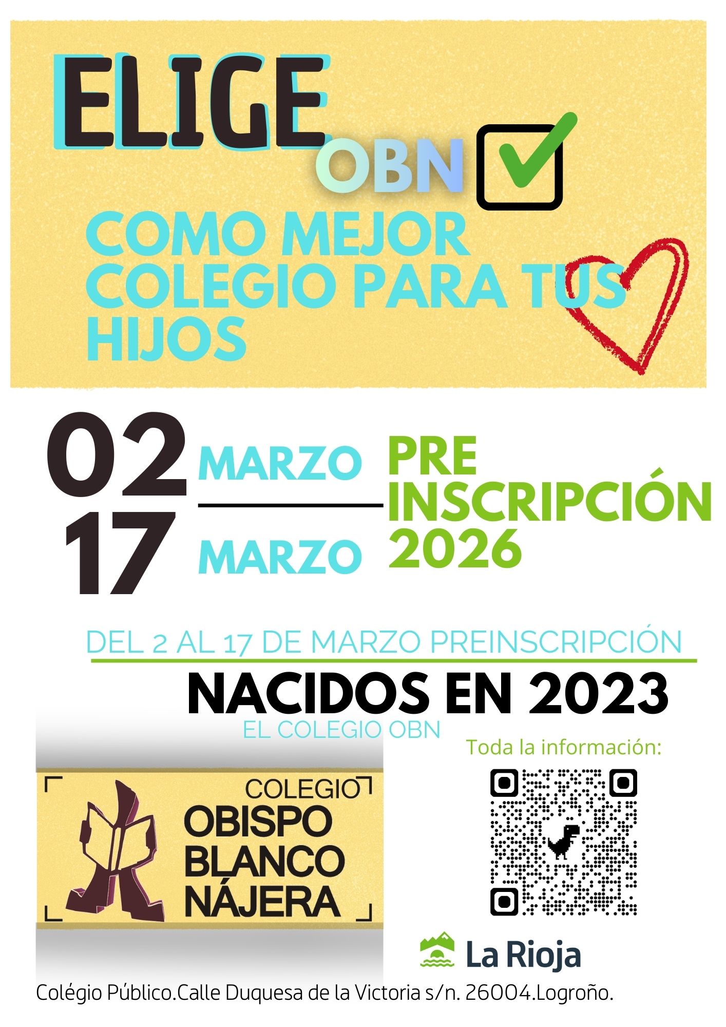 Preinscripción curso 2026-2027