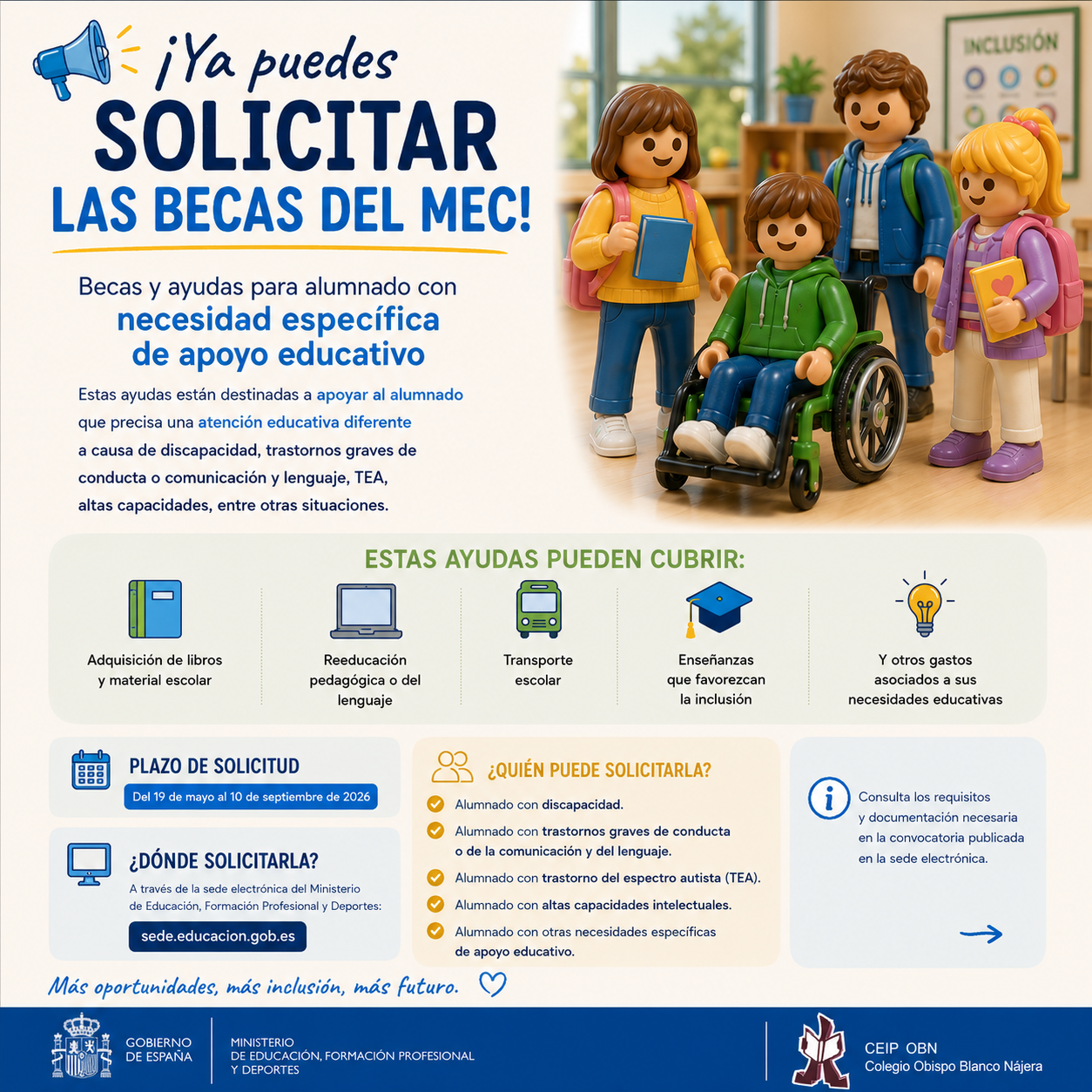 Becas MEC para alumando ACNEAE